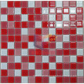 White and Red Mixed Glass Mosaic (CFC166)